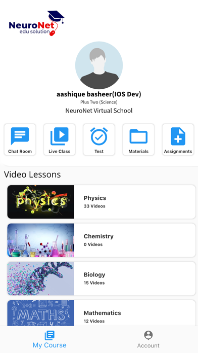 NeuroNet Learning app Screenshot