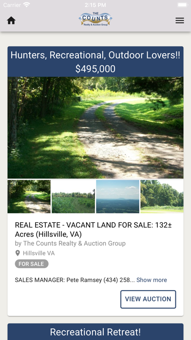 Counts Realty & Auction Screenshot