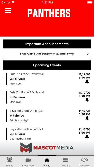 Brazosport ISD Athletics Screenshot