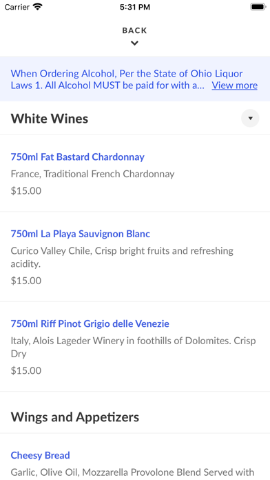 Bub's Stone-Fired Pizza Bar Screenshot