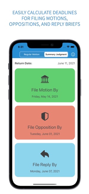 NJ Court Motion Return Dates on the App Store