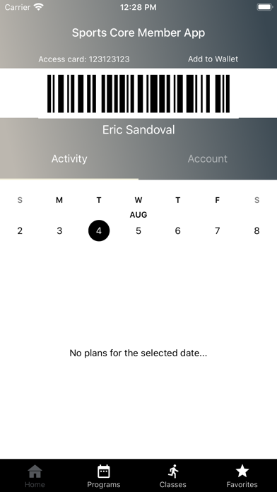 Sports Core Member App Screenshot