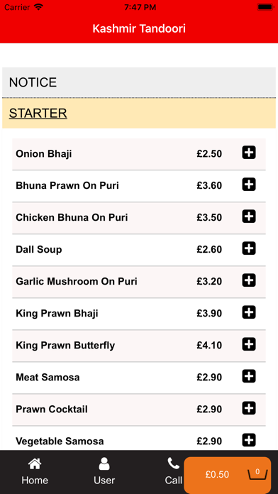 Kashmir Tandoori Restaurant Screenshot