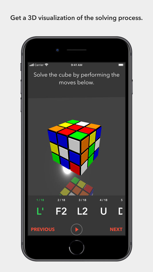 #7. CubeSolver AR (iOS) By: Andrei Ciobanu