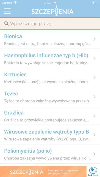 Szczepienia Screenshot