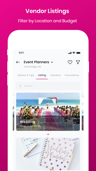 The Bridesmaids App Screenshot