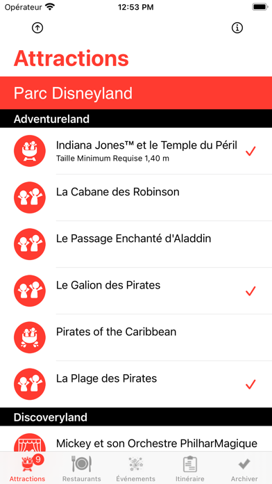 Screenshot #1 pour Theme Park Checklist: Paris