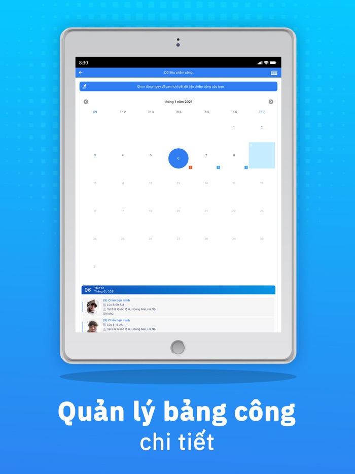 Chấm công 365 - Nhận diện mặt