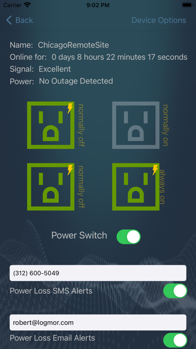 Cellular LTE Smart Plug Screenshot