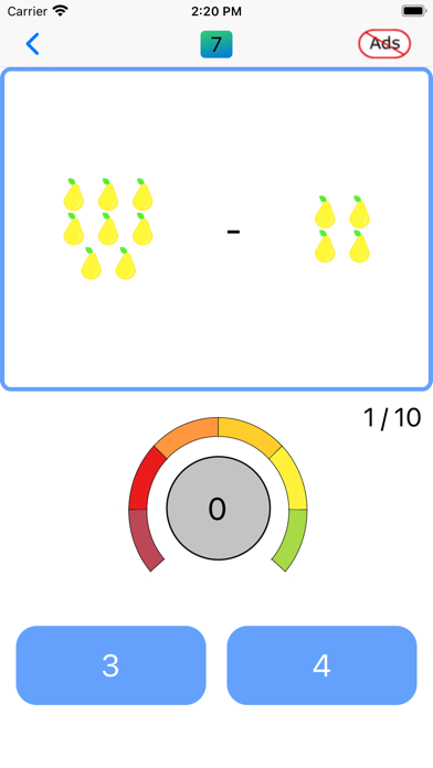 Preschool Math Quiz Screenshot