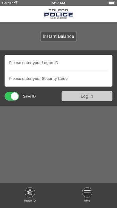 Toledo Police FCU Screenshot