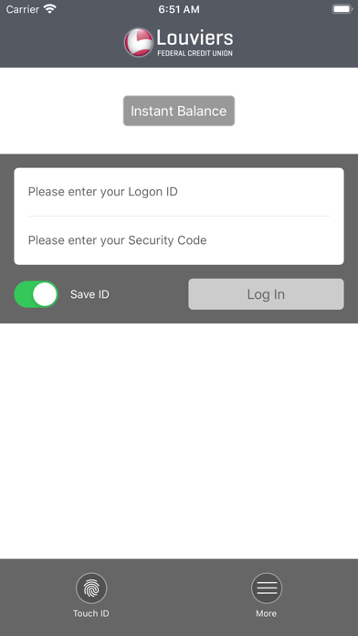 Louviers FCU Screenshot