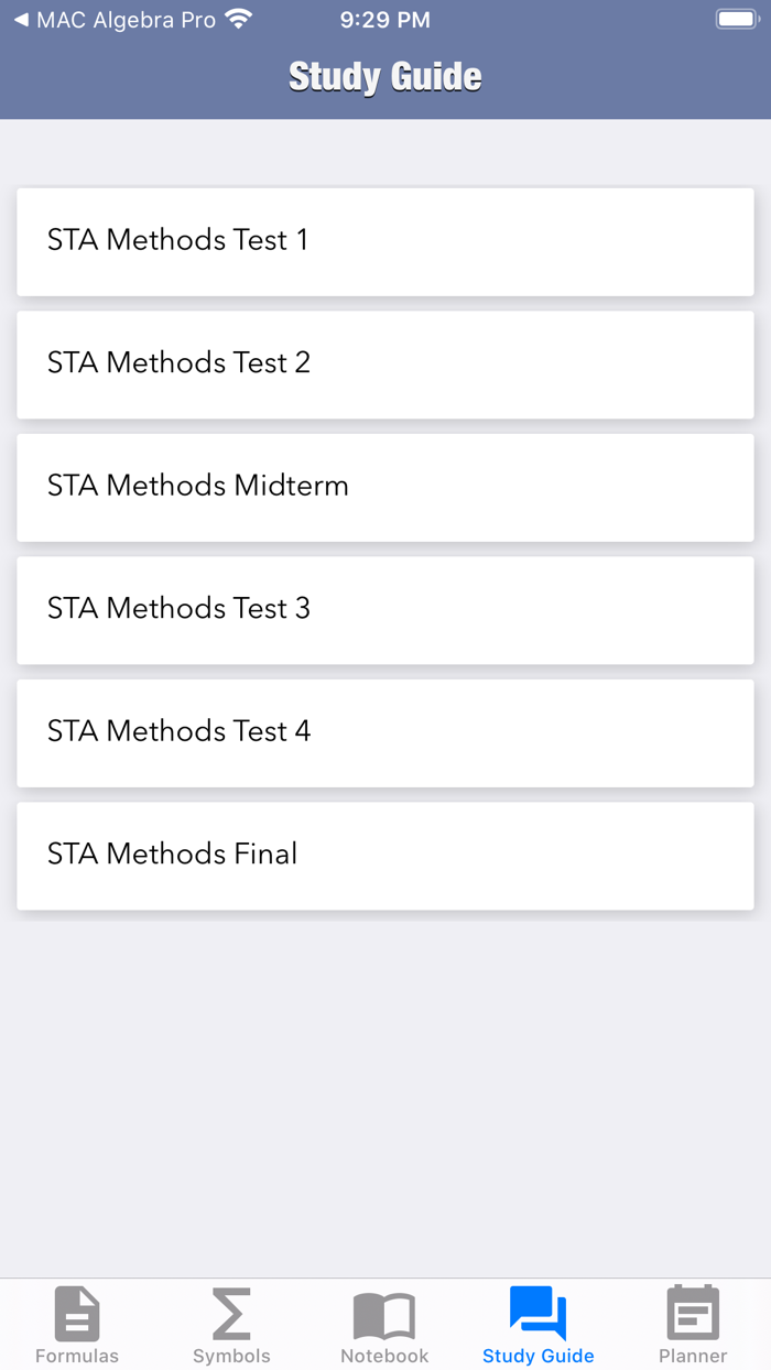 STA Methods