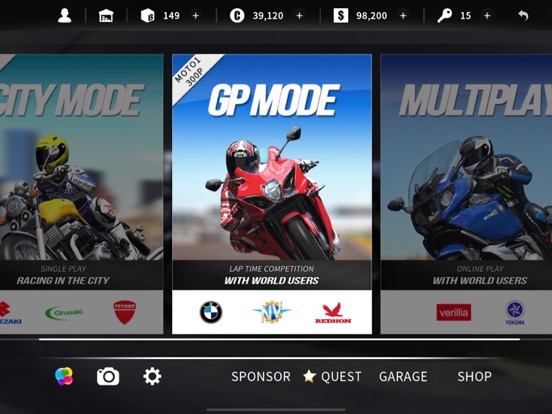 Real Moto 2 iPad screenshot 9 - Games app