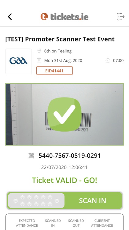 Tickets.ie ScanIn 2020