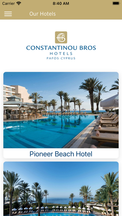 Constantinou Bros Hotels Screenshot