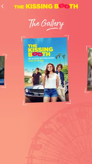 Capture d'écran de The Kissing Booth sur iPhone 10
