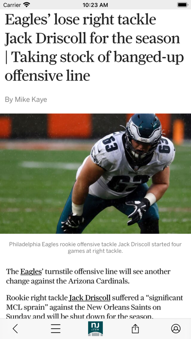 Philadelphia Eagles News Screenshot