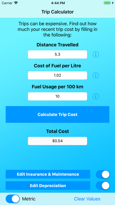 Screenshot #1 pour Trip Calculator