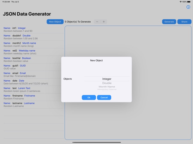 JSON Data Generator the App Store