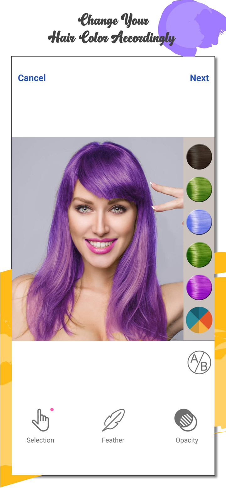 Mudança da cor do cabelo: maqu screenshot 3