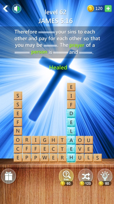 Bible word verse stack puzzle Screenshot
