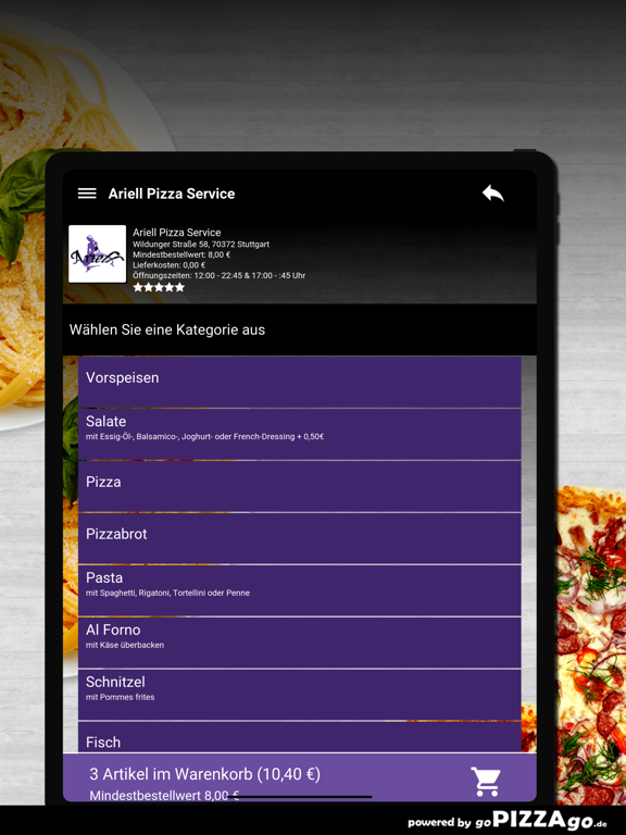 Ariell Pizza Service Stuttgart screenshot 8
