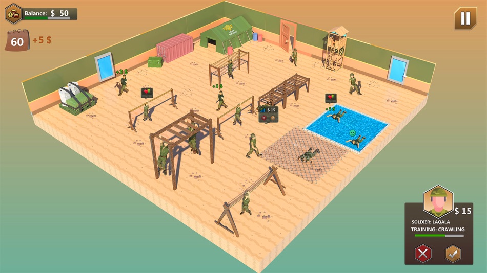 #4. Army Fitness Training Idle Sim (iOS) 由: Hafiz Muhammad Sajid