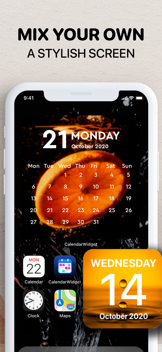 Calendar Widget for iPhone