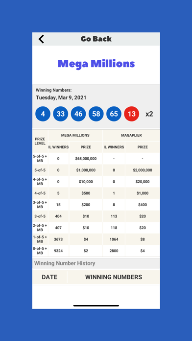 IL Lotto Results Screenshot