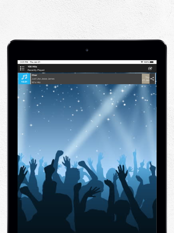 100 Hitz iPad screenshot 6 - Music app