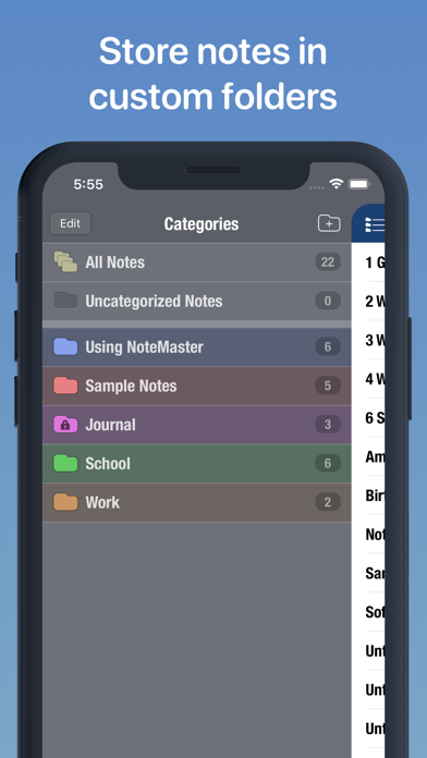 NoteMaster Screenshot on iOS