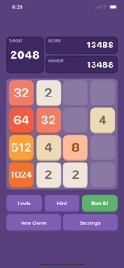 2048 AI - Play with AI solver screenshot #1 for iPhone