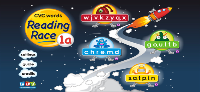 Reading Race 1a CVC words