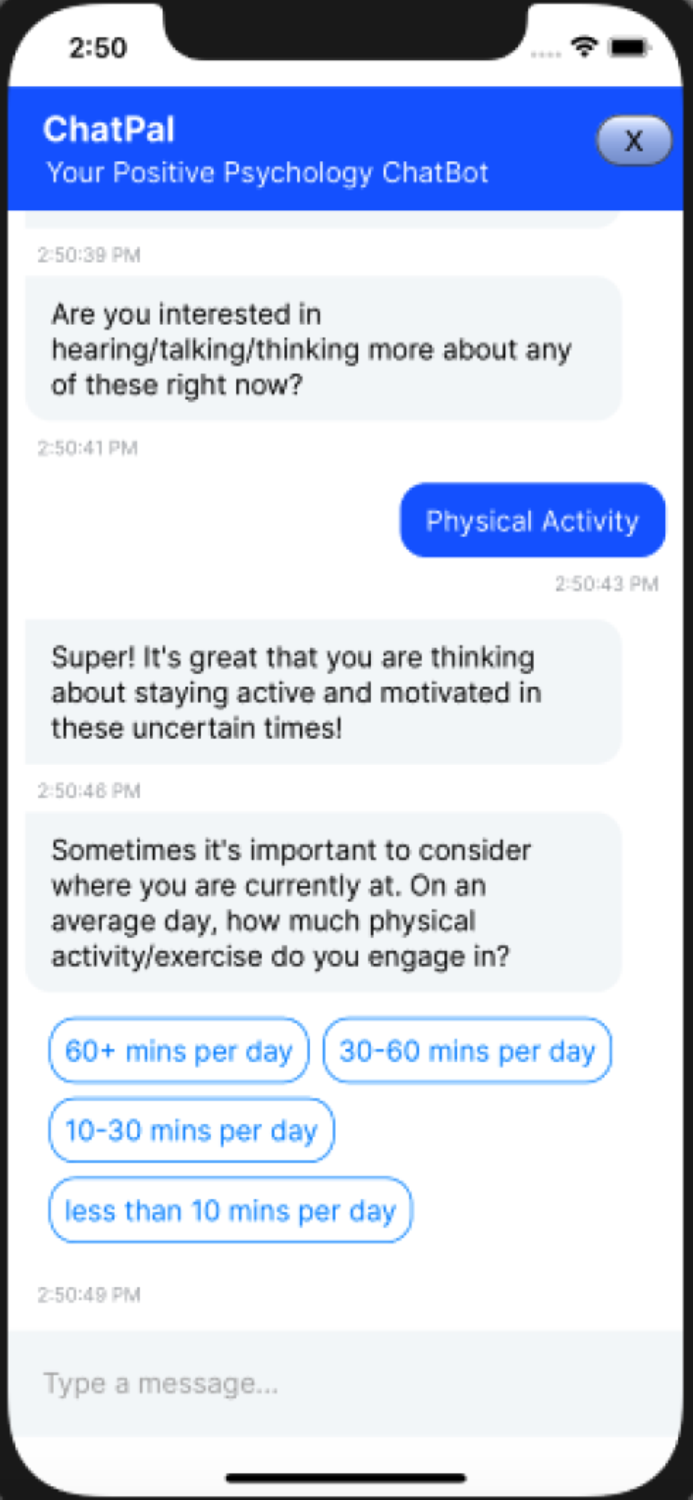 ChatPal Psychology ChatBot