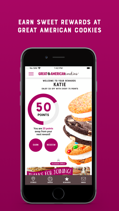 Great American Cookies Rewards Screenshot