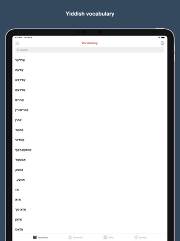 Yiddish vocabulary & sentencesのおすすめ画像1