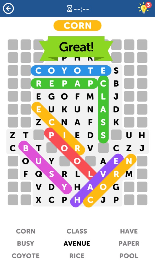 #2. Word Search - Fun Word Puzzle (iOS) By: Doodle Mobile Limited