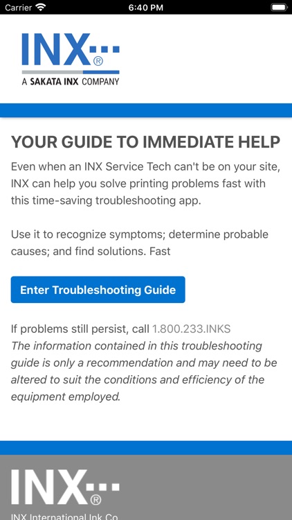 INX Troubleshooting Guide