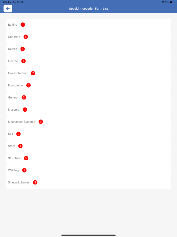 Special Inspection App