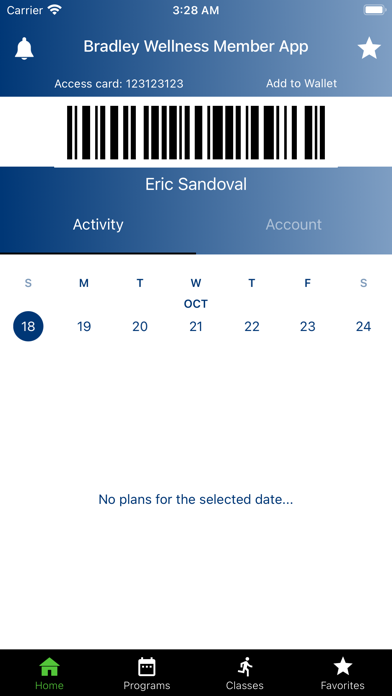 Bradley Wellness Member App Screenshot