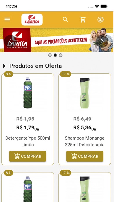 Larissa Supermercados Screenshot