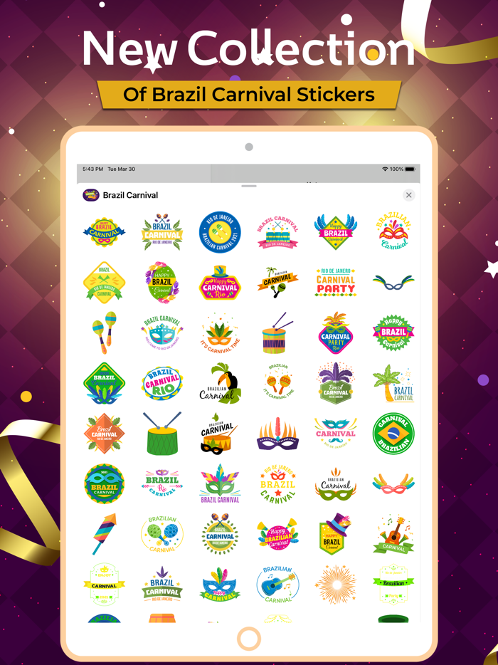 Brazil Carnival Stickers