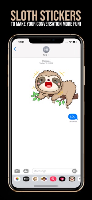 Cute Lazy Sloth Stickers