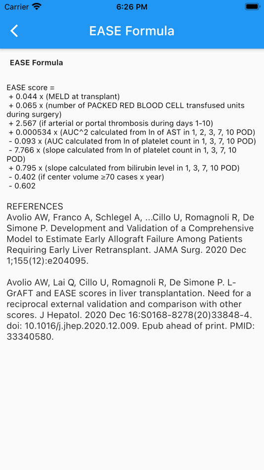 #3. EASE Score Calculator (iOS) Podle: Marc L. Melcher
