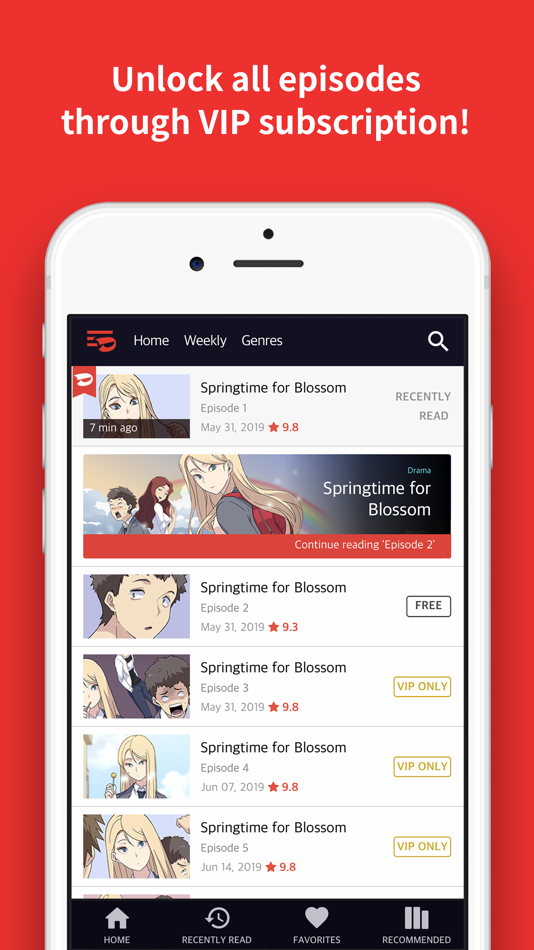 #2. Toomics - Unlimited Comics (iOS) Ved: TOOMICS GLOBAL CO., LTD