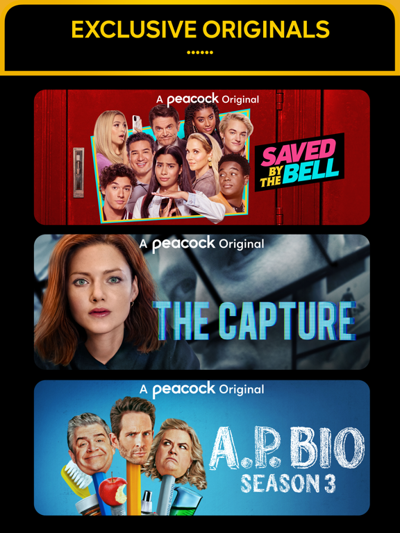 iPad Image of Peacock TV