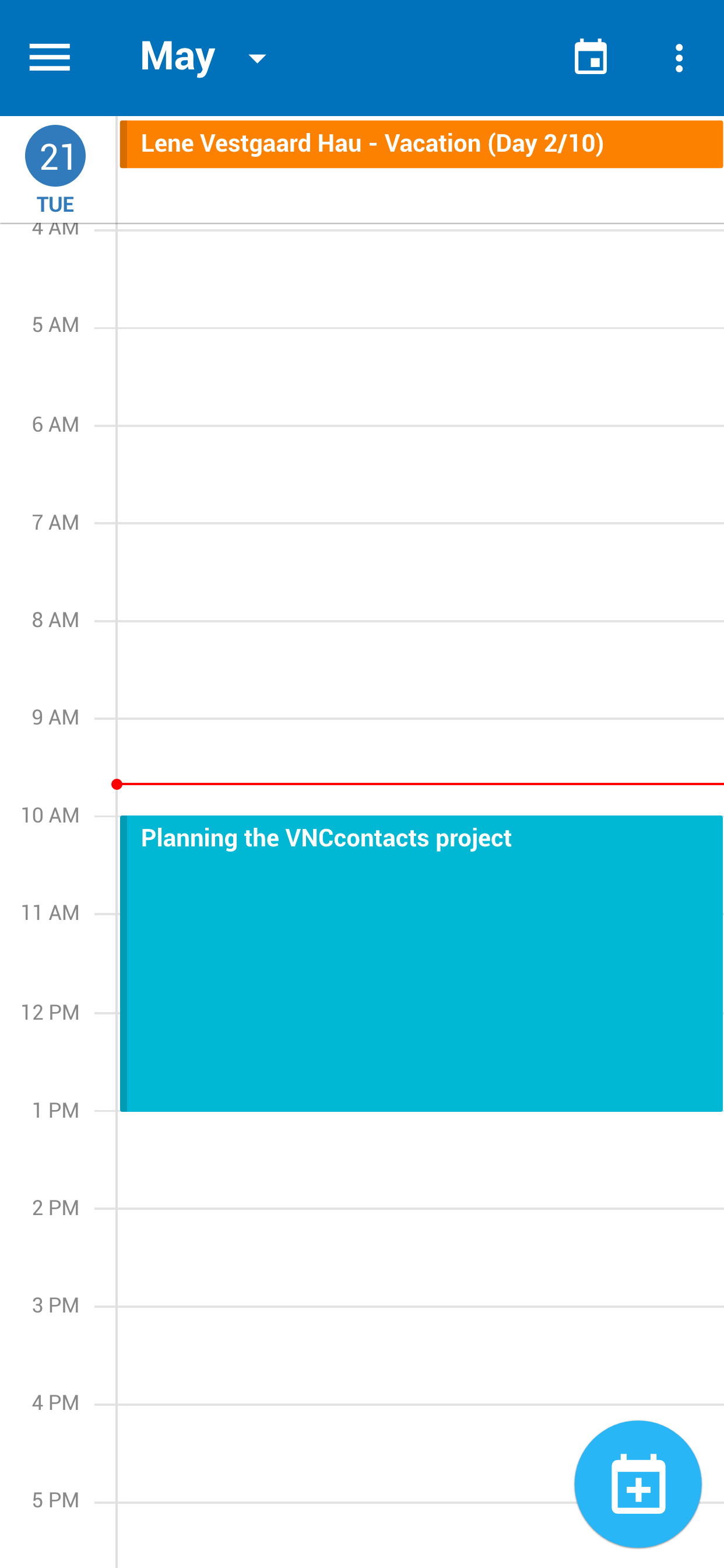 VNCcalendar
