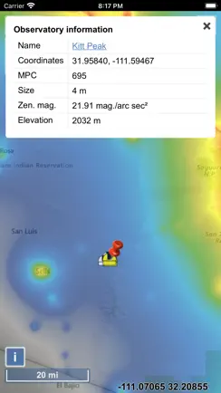 Light Pollution Map iPhone image 3