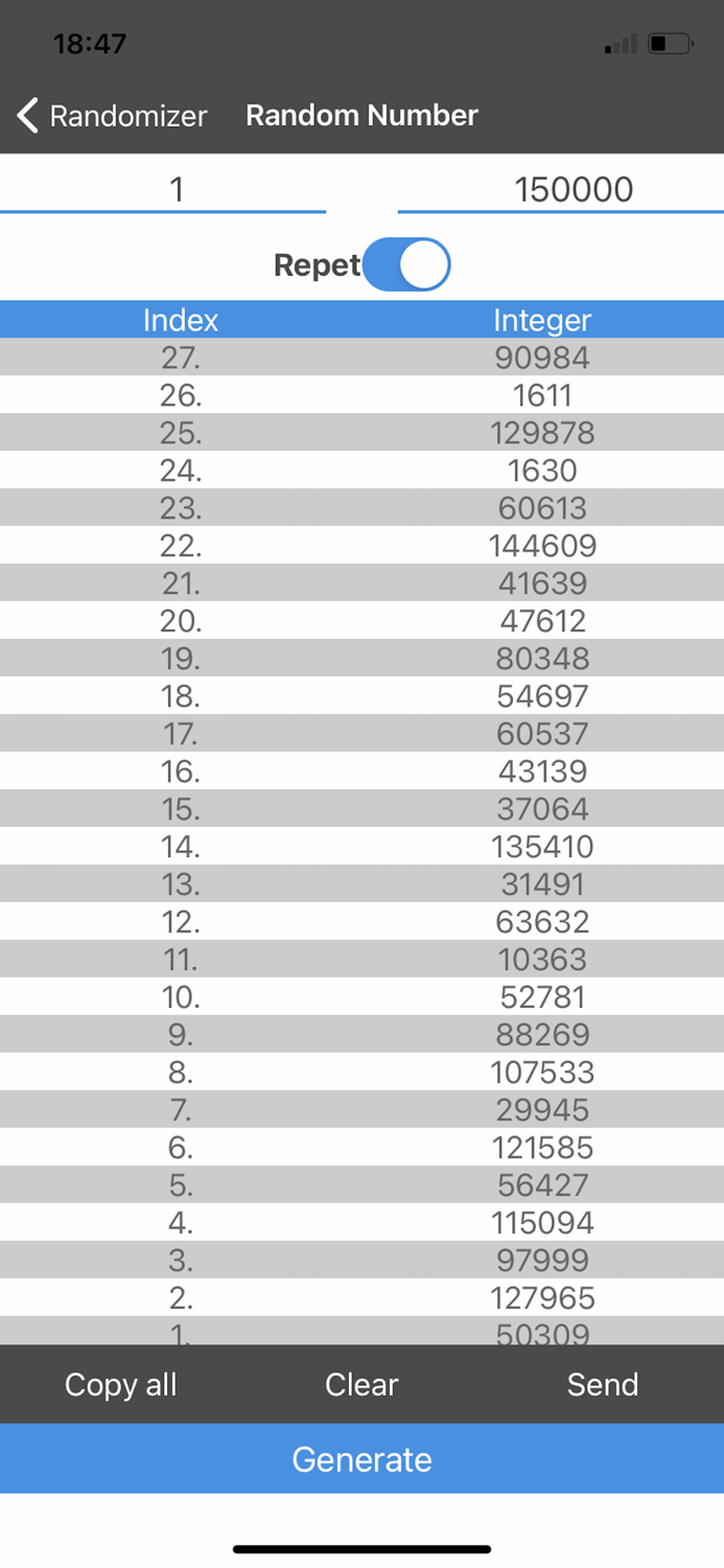 Randomizer - Number Generator